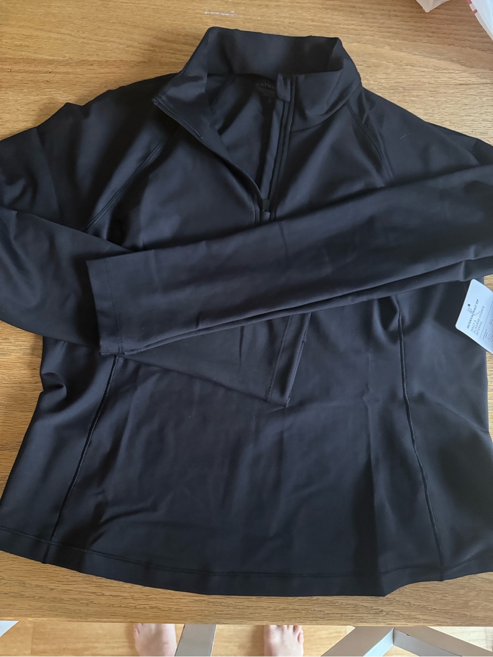 Athleta Black Quarter-Zip Pullover